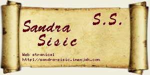Sandra Šišić vizit kartica